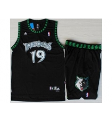 Minnesota Timberwolves 19 Sam Cassell Black Swingman NBA Jerseys Short Suits