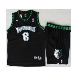 Minnesota Timberwolves 8 Latrell Sprewell Black Swingman NBA Jerseys Short Suits