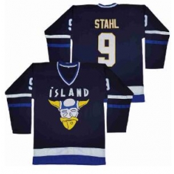 MIGHY DUCKS D2 TEAM ICELAND GUNNER STAHL JERSEY #9