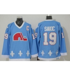 Men Women Youth Nordiques Customized Light Blue Jersey