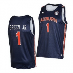 Auburn Tigers Wendell Green Jr. Navy College Basketball 2021 22 Jersey