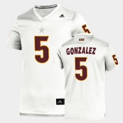 Men Arizona State Sun Devils Zane Gonzalez Replica White Football Jersey