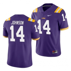 LSU Tiger Max Johnson Purple Game Men'S Jersey