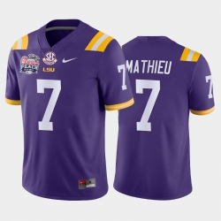 LSU Tiger Tyrann Mathieu Purple Away Men'S Jersey