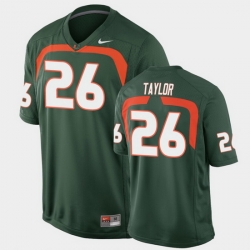 Men Miami Hurricanes Sean Taylor Game Green College Football Jersey