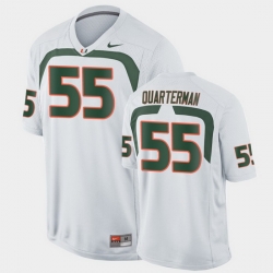 Men Miami Hurricanes Shaquille Quarterman Game White College Football Jersey