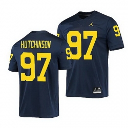 Michigan Wolverines Aidan Hutchinson Navy Game Men'S Jersey