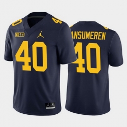 Michigan Wolverines Ben Vansumeren Navy Home Men'S Jersey