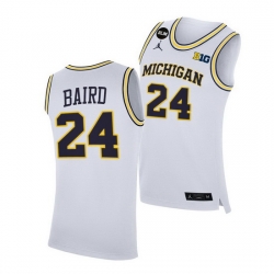 Michigan Wolverines C.J. Baird 2021 Big Ten Regular Season Champions Blm White Jersey