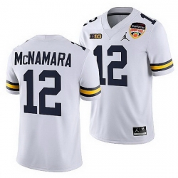 Michigan Wolverines Cade Mcnamara White 2021 Orange Bowl College Football Playoff Jersey