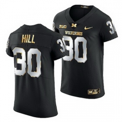 Michigan Wolverines Daxton Hill 2021 22 Golden Edition Elite Football Black Jersey