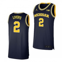 Michigan Wolverines Isaiah Livers Navy Limited Basketball Jersey