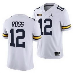 Michigan Wolverines Josh Ross White College Football Men Jersey