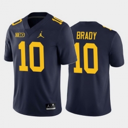 Michigan Wolverines Tom Brady Navy Home Men'S Jersey