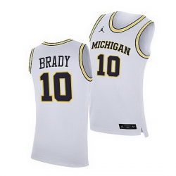 Michigan Wolverines Tom Brady White College Basketball Honorary Alumni Jersey