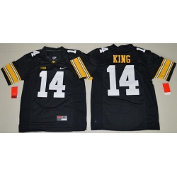 Iowa Hawkeyes 14 Desmond King Black College Football Jersey