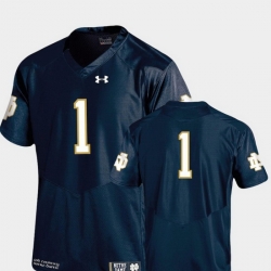 Men Notre Dame Fighting Irish 1 Navy Alumni Football Game Authentic Performance Jersey