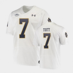 Men Notre Dame Fighting Irish Stephon Tuitt Replica White College Football Playoff Jersey