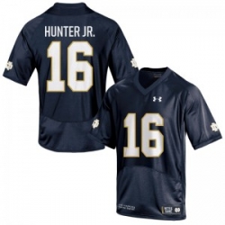 Men Under Armour 16 Torii Hunter Jr. Limited Navy Blue Torii Hunter Jr Notre Dame Fighting Irish Alumni Football Jersey