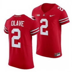 Ohio State Buckeyes Chris Olave All Scarlet College Football Elite Jersey