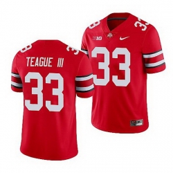 Ohio State Buckeyes Master Teague Iii Scarlet Game Men'S Jersey 0