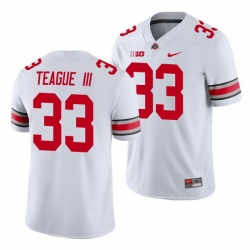 Ohio State Buckeyes Master Teague Iii White Game Men'S Jersey