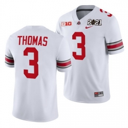 Ohio State Buckeyes Michael Thomas White 2021 Sugar Bowl Champions College Football Playoff College Football Playoff Jersey 0