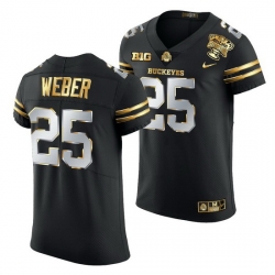 Ohio State Buckeyes Mike Weber Black 2021 Sugar Bowl Golden Limited Authentic Football Jersey