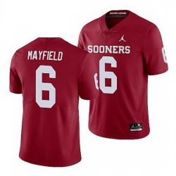 Oklahoma Sooners Baker Mayfield Crimson Limited Men'S Jersey