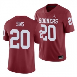 Oklahoma Sooners Billy Sims Crimson Game Men'S Jersey