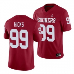 Oklahoma Sooners Marcus Hicks Crimson Alumni Men'S Jersey