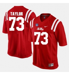 Men Rod Taylor Red Ole Miss Rebels Alumni Football Game Jersey