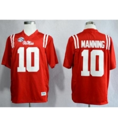 Ole Miss Rebels 10 Eli Manning Red NCAA Jerseys