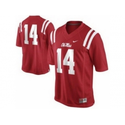 Ole Miss Rebels 14 Bo Wallace Red College Football NCAA Jerseys