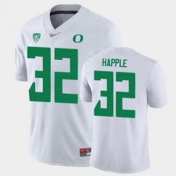 Men Oregon Ducks Jordan Happle Game White College Football Jersey