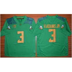 Oregon Ducks #3 Vernon Adams Jr  Green Stitched NCAA Jersey