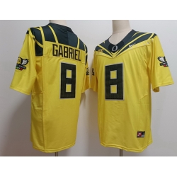 Oregon Ducks #8 Dillon Gabriel Yellow Stitched NCAA Football Jersey