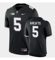 Men Purdue Boilermakers George Karlaftis College Football Game Black Jersey