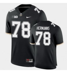 Men Purdue Boilermakers Grant Hermanns College Football Game Black Jersey