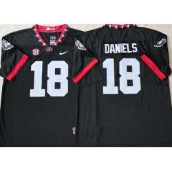 2020 Men #18 JT Daniels Georgia Bulldogs Mascot 100th Anniversary College Football Jerseys Sale-BlacK