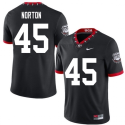 2020 Men #45 Bill Norton Georgia Bulldogs Mascot 100th Anniversary College Football Jerseys Sale-Bla