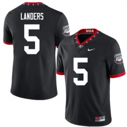 2020 Men #5 Matt Landers Georgia Bulldogs Mascot 100th Anniversary College Football Jerseys Sale-Bla