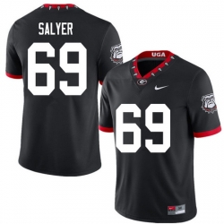 2020 Men #69 Jamaree Salyer Georgia Bulldogs Mascot 100th Anniversary College Football Jerseys Sale-