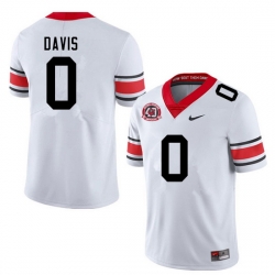 Men #0 Rian Davis Georgia Bulldogs Nationals Champions 40th Anniversary College Football Jerseys Sal