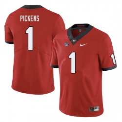 Men #1 George Pickens Georgia Bulldogs College Football Jerseys Sale-Red