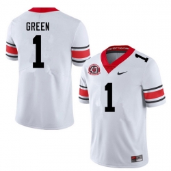 Men #1 Nyland Green Georgia Bulldogs Nationals Champions 40th Anniversary College Football Jerseys S