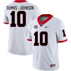 Men #10 Jamon Dumas-Johnson Georgia Bulldogs College Football Jerseys Stitched-White