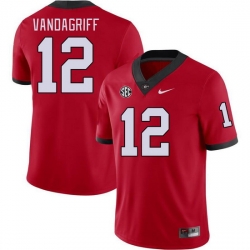 Men #12 Brock Vandagriff Georgia Bulldogs College Football Jerseys Stitched-Red