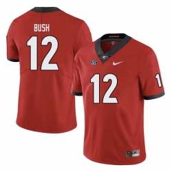 Men #12 Tommy Bush Georgia Bulldogs College Football Jerseys Sale-red