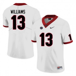 Men #13 Mykel Williams Georgia Bulldogs College Football Jerseys Sale-White Anniversary